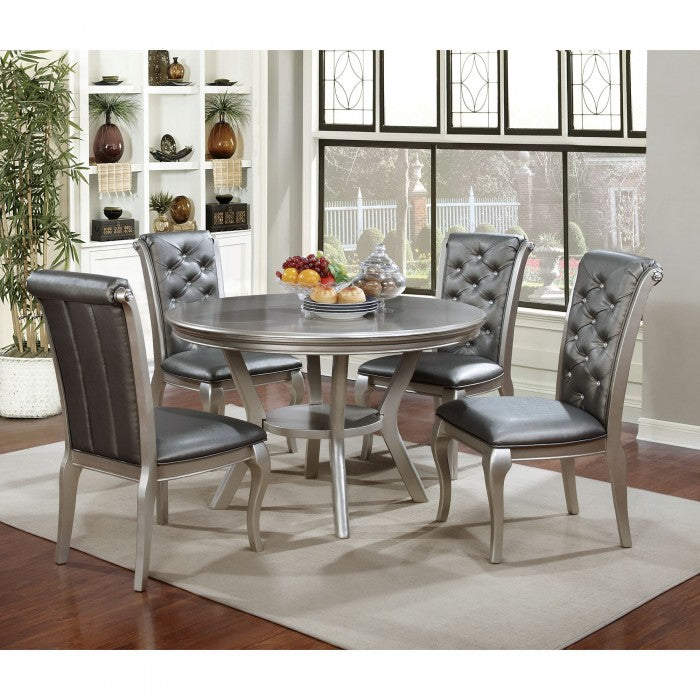 Alina Champagne Round Dining Table