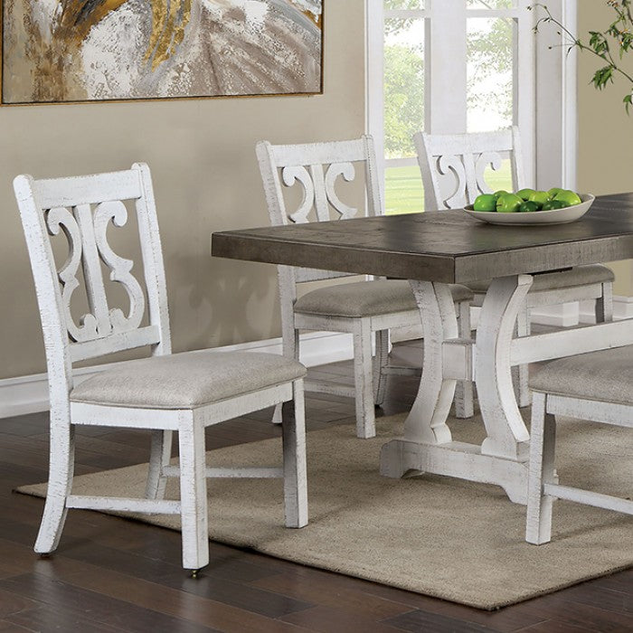 AULETTA White/Gray Dining Table