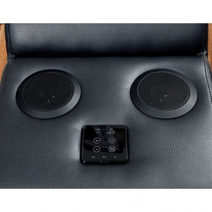 KEMINA Black Speaker Console Sectional