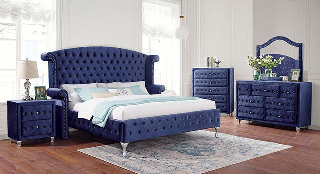 ALZIRE Blue Queen Bedroom Set