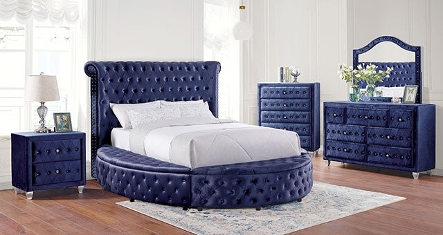SANSOM Blue Queen Bed