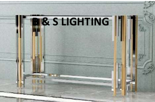 CN2011G 51 X 15 X 31 GOLD STAINLESS STEEL + GLASS CONSOLE - 210000007375