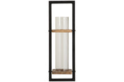 Colburn Natural/Black Wall Sconce - Gate FurnitureSconce