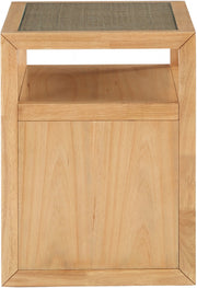 Cole Solid Wood And Natural Cane Nightstand in Natural - 797Natural-NS