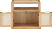 Cole Solid Wood And Natural Cane Nightstand in Natural - 797Natural-NS