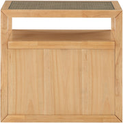 Cole Solid Wood And Natural Cane Nightstand in Natural - 797Natural-NS