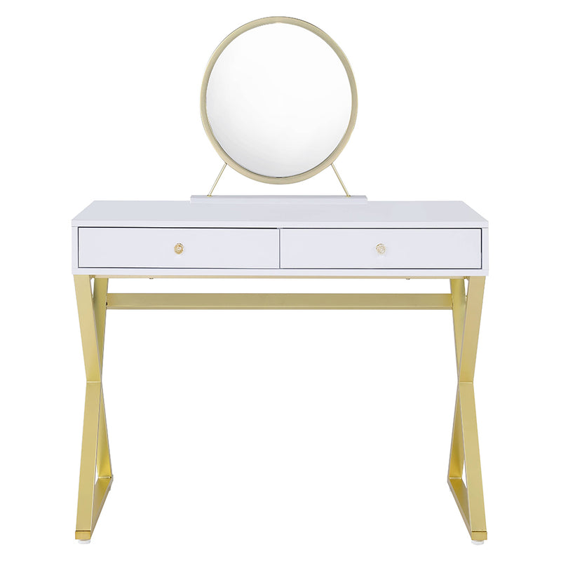 Coleen Vanity Desk W/Mirror & Jewelry Tray - AC00667