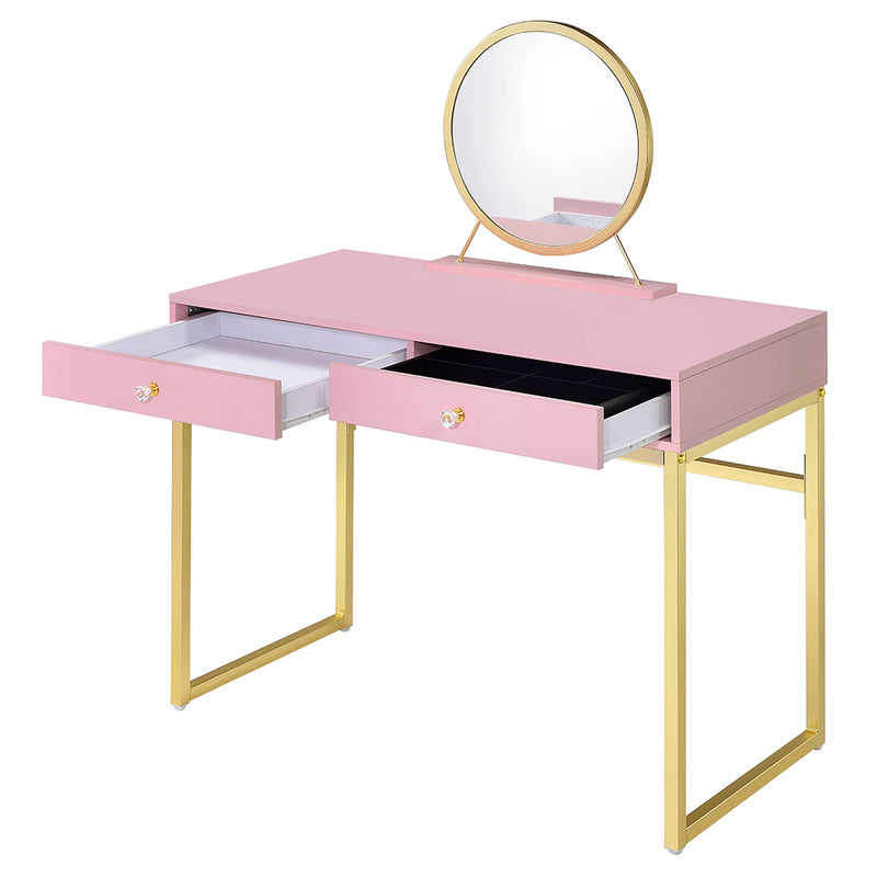Coleen Vanity Desk W/Mirror & Jewelry Tray - AC00668
