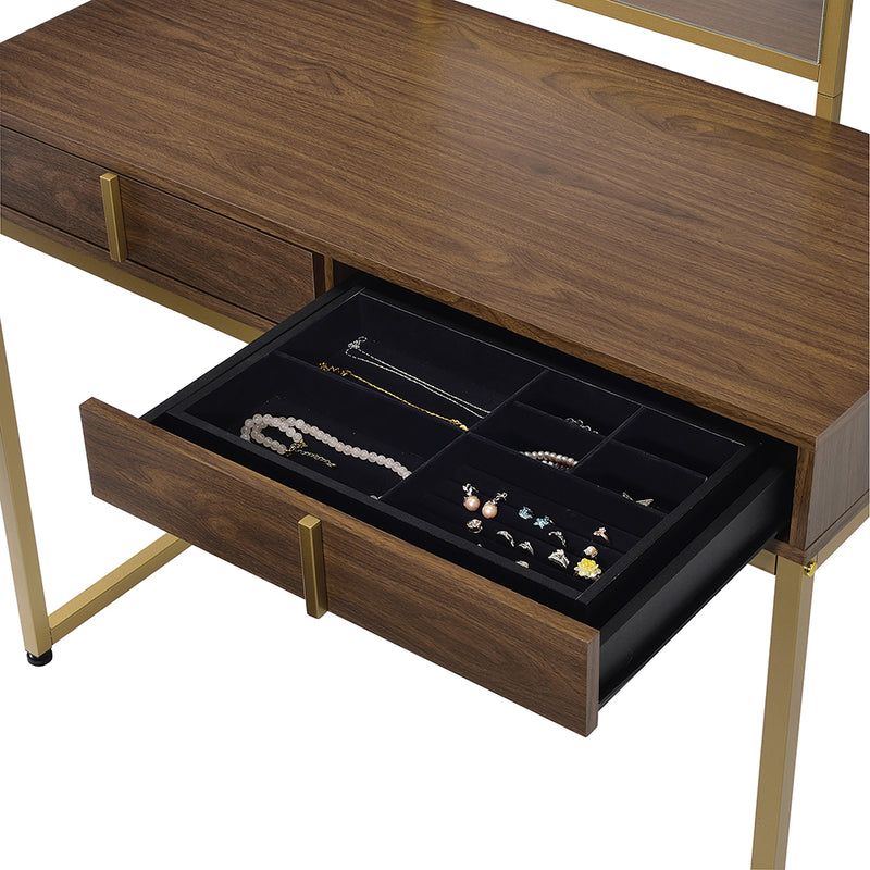 Coleen Vanity Desk W/Mirror & Jewelry Tray - AC00670