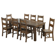 Coleman 9-piece Rectangular Dining Set Rustic Golden Brown - 107041-S9
