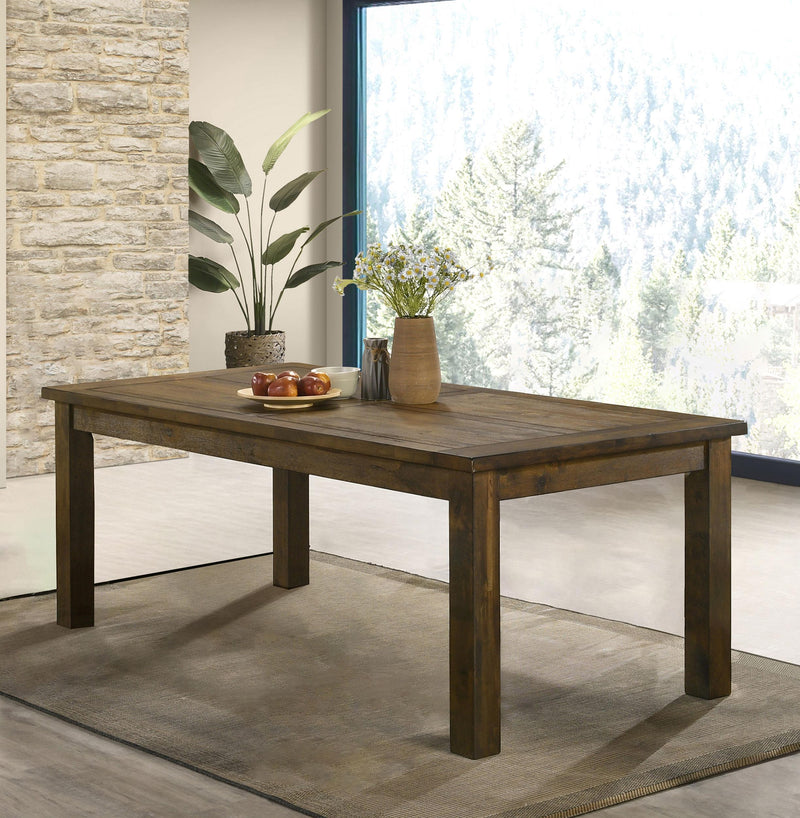 Coleman Rectangular 79-inch Dining Table Rustic Golden Brown - 107041