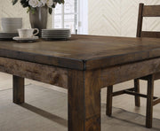 Coleman Rectangular 79-inch Dining Table Rustic Golden Brown - 107041