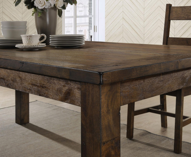 Coleman Rectangular 79-inch Dining Table Rustic Golden Brown - 107041