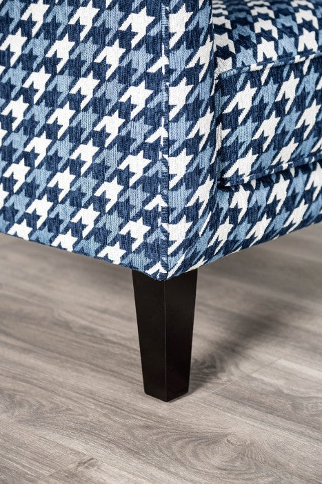 Colindale Gray/Blue Accent Chair - FM61111BL-CH-PT