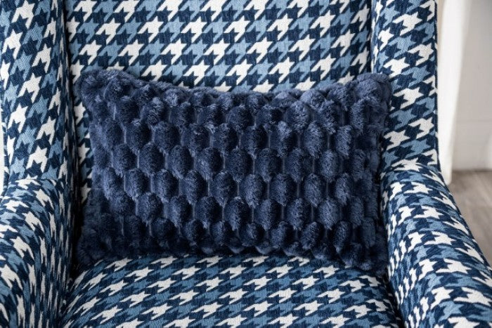 Colindale Gray/Blue Accent Chair - FM61111BL-CH-PT