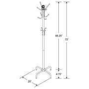 Collier 12 Hook Freestanding Coat Rack Hat Hanger Black - 2019