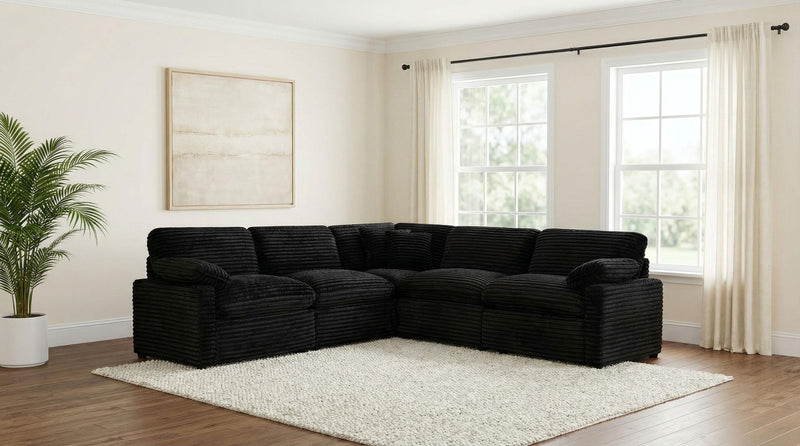 Collins 5-piece Modular Power Reclining Sectional Black - 610360P