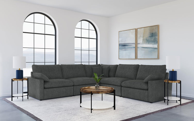 Collins 5-piece Modular Power Reclining Sectional Dark Grey - 609530P