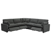 Collins 5-piece Modular Power Reclining Sectional Dark Grey - 609530P