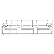 Collins 5-Piece Power Reclining Home Theater Seating Grey - 609561PT