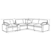 Collins 6-piece Modular Power Reclining Sectional Black - 610360P-SET