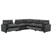 Collins 6-piece Modular Power Reclining Sectional Dark Grey - 609530P-SET