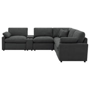 Collins 6-piece Modular Power Reclining Sectional Dark Grey - 609530P-SET