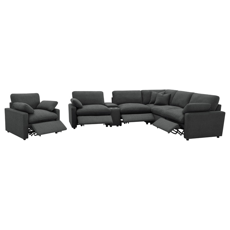 Collins 6-piece Modular Power Reclining Sectional Dark Grey - 609530P-SET