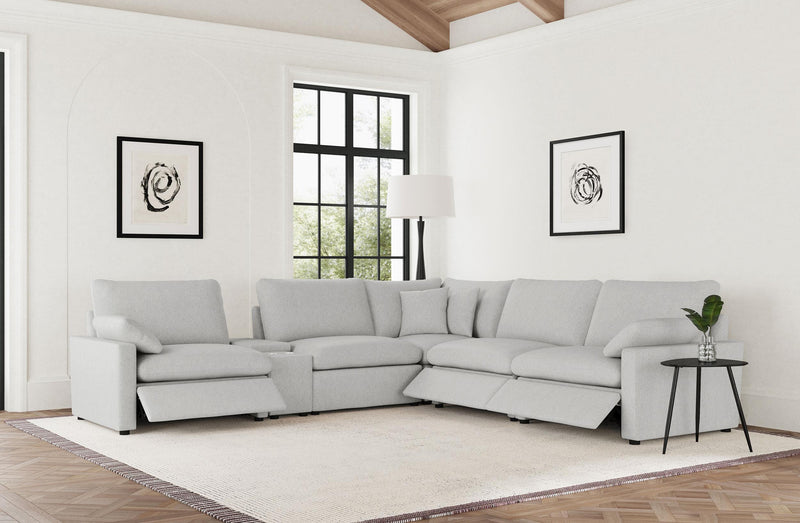Collins 6-piece Modular Power Reclining Sectional Grey - 609560P-SET