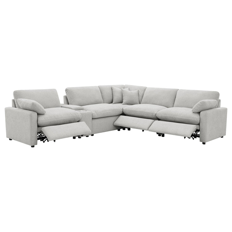 Collins 6-piece Modular Power Reclining Sectional Grey - 609560P-SET