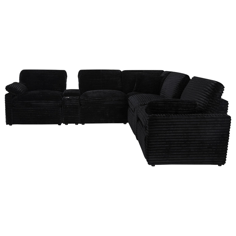 Collins 7-piece Modular Power Reclining Sectional Black - 610360P-SETA