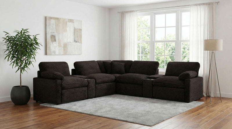 Collins 7-piece Modular Power Reclining Sectional Chocolate Brown - 610350P-SETA