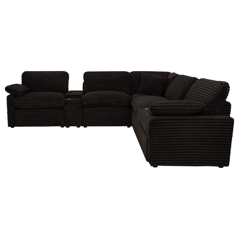 Collins 7-piece Modular Power Reclining Sectional Chocolate Brown - 610350P-SETA