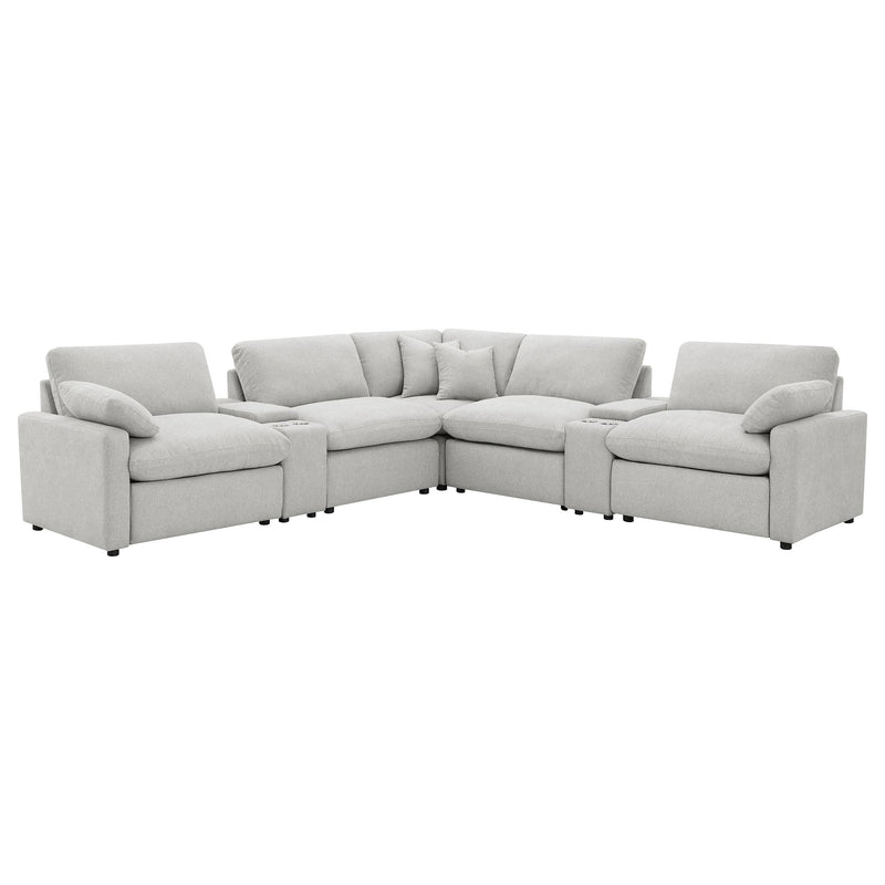 Collins 7-piece Modular Power Reclining Sectional Grey - 609560P-SETA