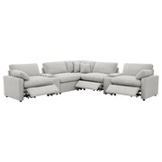 Collins 7-piece Modular Power Reclining Sectional Grey - 609560P-SETA