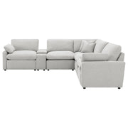 Collins 7-piece Modular Power Reclining Sectional Grey - 609560P-SETA
