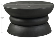 Collins Aluminum Coffee Table in Black - 99030Black-CT