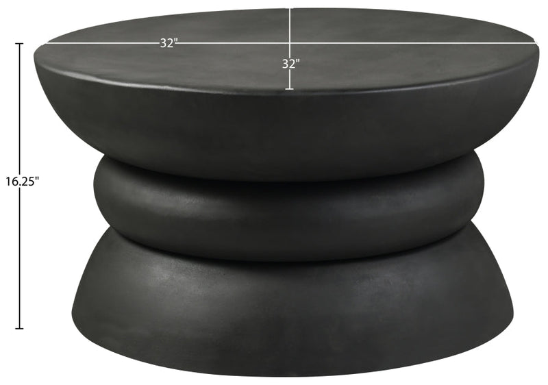 Collins Aluminum Coffee Table in Black - 99030Black-CT