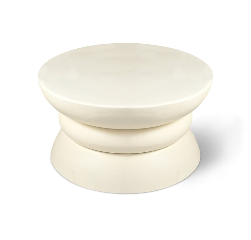 Collins Aluminum Coffee Table in Cream - 99030Cream-CT