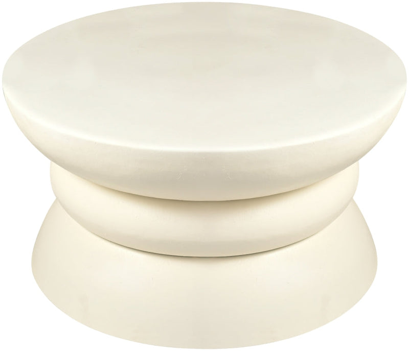 Collins Aluminum Coffee Table in Cream - 99030Cream-CT