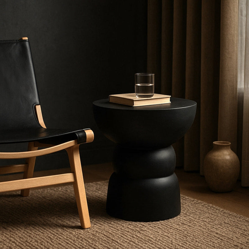 Collins Aluminum End Table in Black - 99030Black-ET