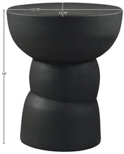 Collins Aluminum End Table in Black - 99030Black-ET