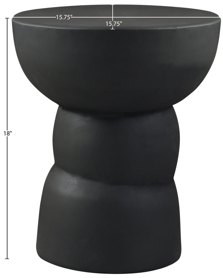 Collins Aluminum End Table in Black - 99030Black-ET