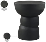 Collins Aluminum End Table in Black - 99030Black-ET