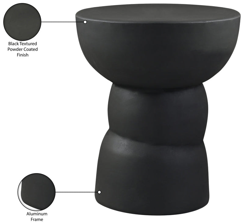 Collins Aluminum End Table in Black - 99030Black-ET