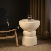 Collins Aluminum End Table in Cream - 99030Cream-ET