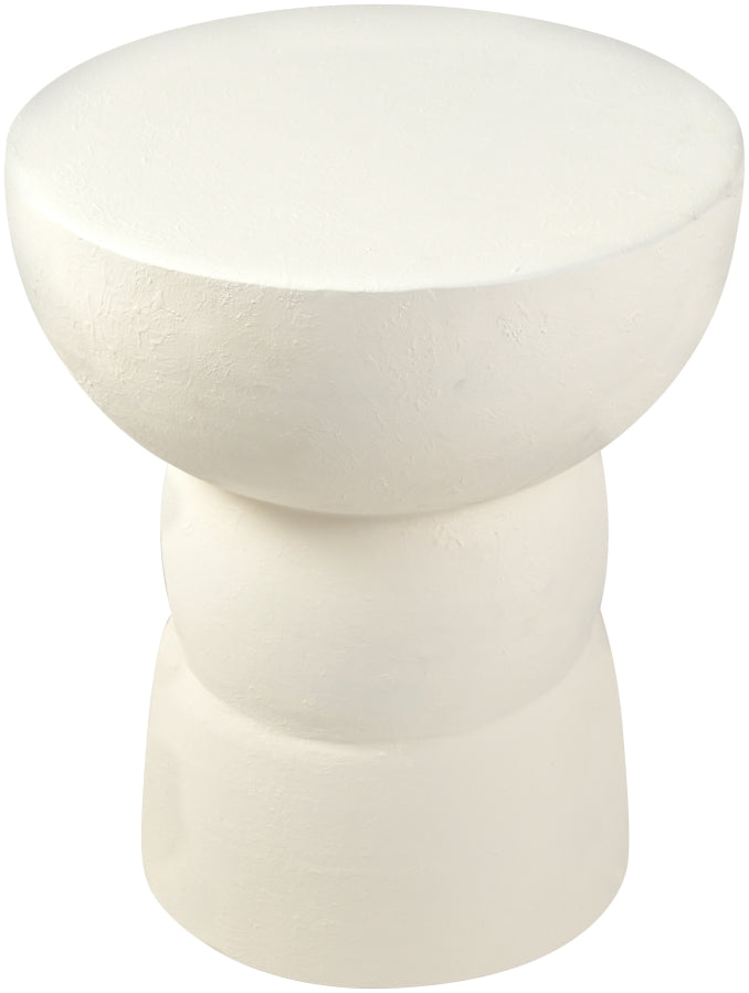 Collins Aluminum End Table in Cream - 99030Cream-ET