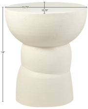 Collins Aluminum End Table in Cream - 99030Cream-ET