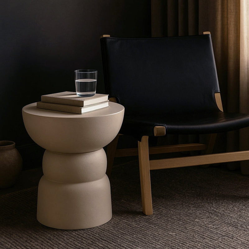Collins Aluminum End Table in Taupe - 99030Taupe-ET
