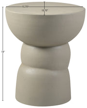 Collins Aluminum End Table in Taupe - 99030Taupe-ET